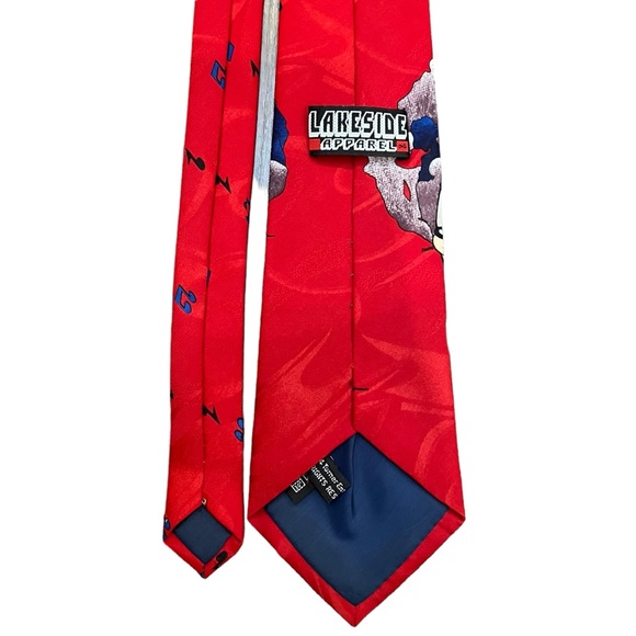 Lakeside Apparel 90s Vintage All That Jazz red novelty mens tie character 4x56.5 - Picture 5 of 9